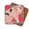 Pig - Set of 4 Coasters - Leslie Gerry Animal