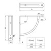 Amig - Shelf Bracket Stainless Steel Model 24 | Metal