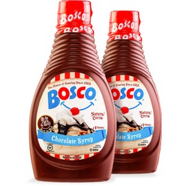 Bosco Chocolate Syrup 15oz (2 Pack) | Fat Free, Gluten Free, Made with Natural Cocoa