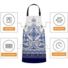 Xuwenz Paisley Pattern Apron Adjustable Neck Bib Apron for Men