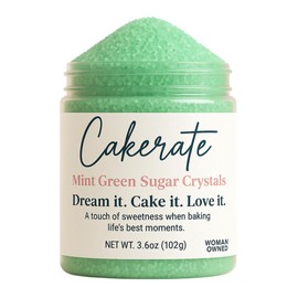 Mint Green Sugar Crystals | Ideal Decoration Solution for Cakes, Cookies, Cupcakes & Desserts | Sugar Crystals for Baking Topping | Adds Crunch & Shine to Every Sweet Treat - 3.6 oz