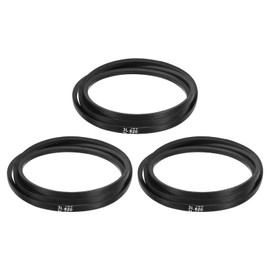 sourcing map 3 Pcs 3L620 Classic Wrapped Rubber V-Belt, 62"(1575mm) Outside Circumference, 3L Profile V Belt 3/8" Width 7/32" Height