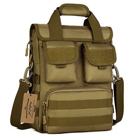 ArcEnCiel Tactical Messenger Bag Men Military MOLLE Sling Shoulder Pack Briefcase Assault Gear Handbags Utility Carry Satchel (Coyote Brown)