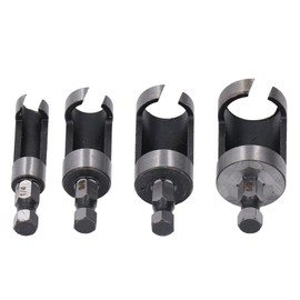 Wood Plug Cutter Drill Bit, Wood Plug Cutter Set Carbon Steel Hex Shank Cork Drill Bit for Woodworking Projects, Boring Drill Bits