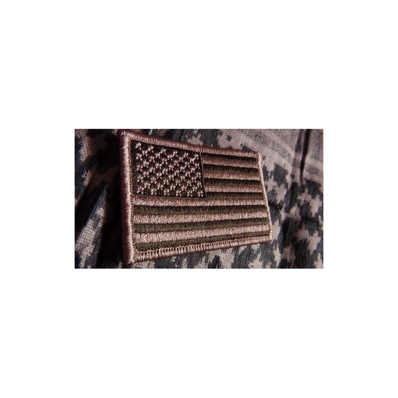 Tactical USA Flag Patch - Desert Tan 2"x3" Hook and