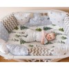 4 Pack Woodland Neutral Bassinet Sheets Set Unisex Forest Animals