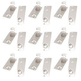 FOCMKEAS 20PCS AA/Double-Positive Negative-L Stainless Steel Metal Battery Spring Positive and Negative Conversion Spring Contact Nickeling Plate