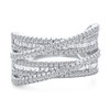 Personalize Art Deco Style Pave AAA CZ Crossover Criss Cross