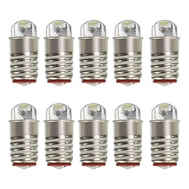 ShuoHui E5 Cold White LED 12V-14V Bulb for Socket E5 E5.5 H0 Bulb 6000K (10)