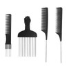 TSUOUKL 4pcs Afro Comb, Metal Curl Comb Durable Comb Curling
