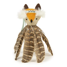 SmartyKat Toss-A-Fox Feather Toss & Chase Cat Toy, Randomly Selected Color - Brown OR White, One Size