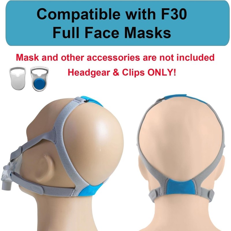 2-Pack F-30 Replacement Headgear Compatible with AirFit F-30 or AirTouch