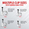 SCREWBOX® Cable Clips, 400 Pcs Durable White Wire Clips -4/6/8/10mm,