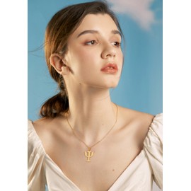 Amaxer PSI Symbol Necklace for Women Greek Alphabet Psychology Psychiatry Psi Symbol Pendant Necklace for Psychology Students Graduates, Stainless Steel, No Gemstone