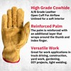 Cestus GU-602, Reinforced Leather Work Gloves, Premium Grade Split Cowhide,