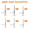 ISPINNER 180pcs Stainless Steel Blind Rivets, 1/8" 5/32" 3/16" Pop