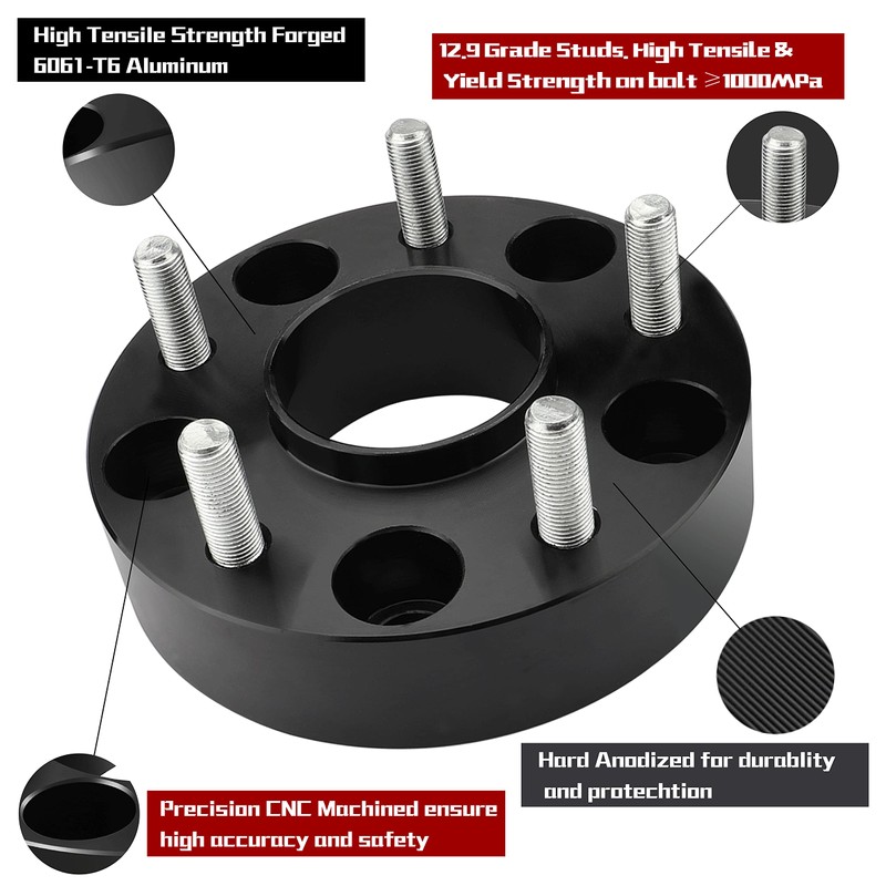 Richeer 5x120mm Hub Centric Wheel Spacers for 2010-2022 Camaro 2008-2019