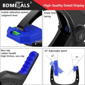 Bdmetals 4 Pack Nylon Spring Clamps 8.5 Inch, Heavy Duty Wood Clamps with Spirit Levels For Home Improvement Projects And Backdrop Clamps