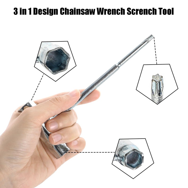 Okllen 9 Pack 13 x 19mm Chainsaw Scrench, T-Wrench Spanner
