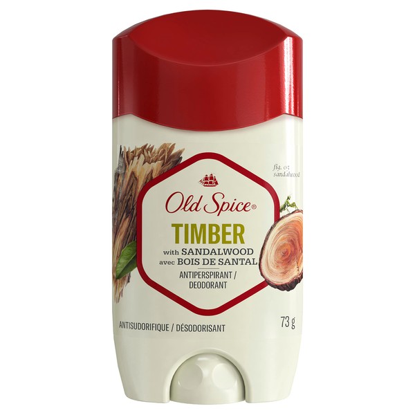 Old Spice Deodorant for Men, Fresh Collection, Invisible Solid, Timber with Sandalwood, 73g