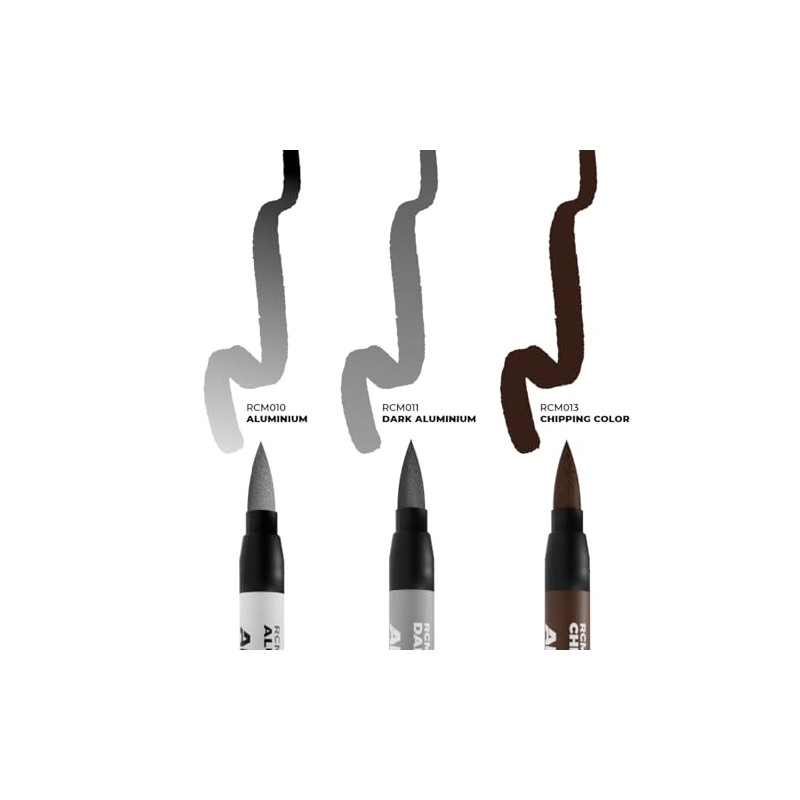 AK Interactive AK REAL COLORS RCM105 CHIPPING MARKER SET (3pcs)