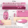 Links9+ Wireless Keyboard and Mouse, Full-Size Retro Typewriter Keyboard with