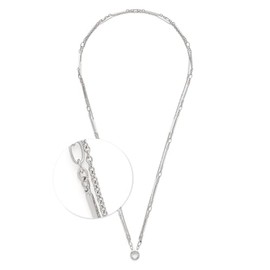 JEWELS BY LEONARDO Halskette Clip & Mix Grace • lange Glieder-Kette aus silberfarbenem Edelstahl • doppelreihige Kette • 80-81,3 cm Länge • Schmuck Geschenk für Frauen • 024932