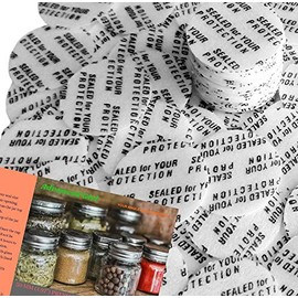 Pressure Sensitive Torque Activated Seals Cap Liners - 50mm (1.97") - 1000 PCS -Made in USA- for Glass & Plastic Bottles & Containers - No Induction Sealer Needed - Black (1000)