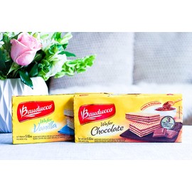 Bauducco Wafer Cookies Chocolate & Vanilla, Delicious Crispy Wafers, Contains 3x Chocolate & 3x Vanilla (6 Pack)