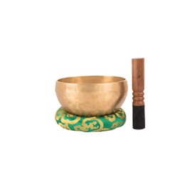 6-Inch Premium Grade Tibetan Singing Bowl for Mindfulness, Relaxation, Healing, Yoga Meditation & Sound Therapy ~ Fits perfectly in Palm~ Comes with Mallet, Cushion & Carrying Case ~ Handmade in Nepal