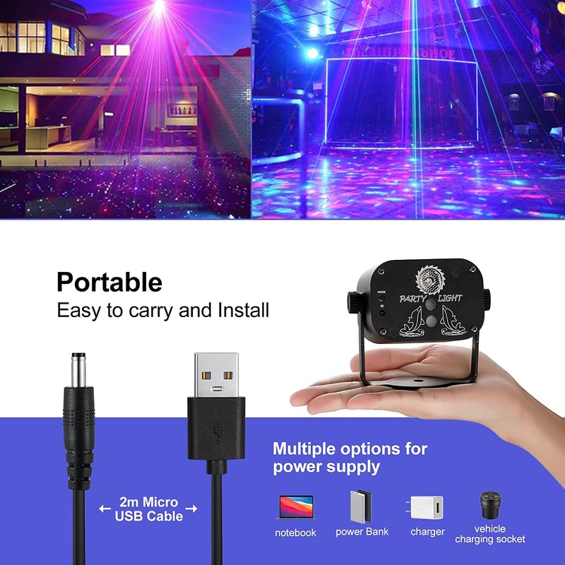 Disco Lights EBXYA USB Mini Party Lights with Remote Control