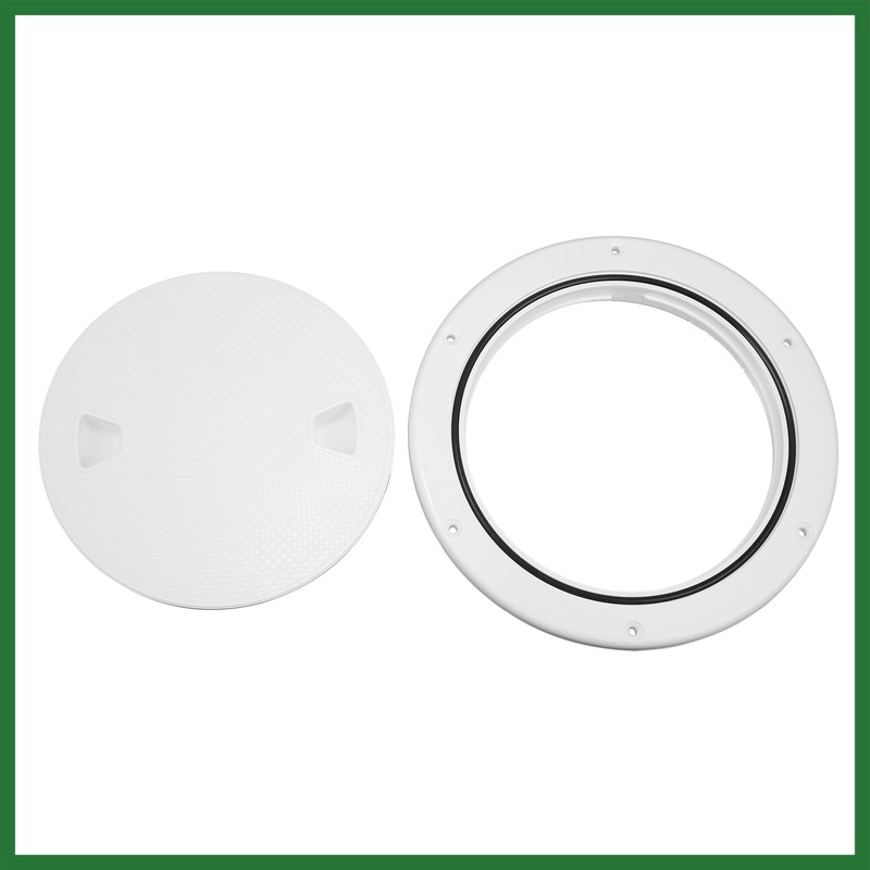 Motoforti 8" Boat White Circular Inspection Hatch Deck with Detachable