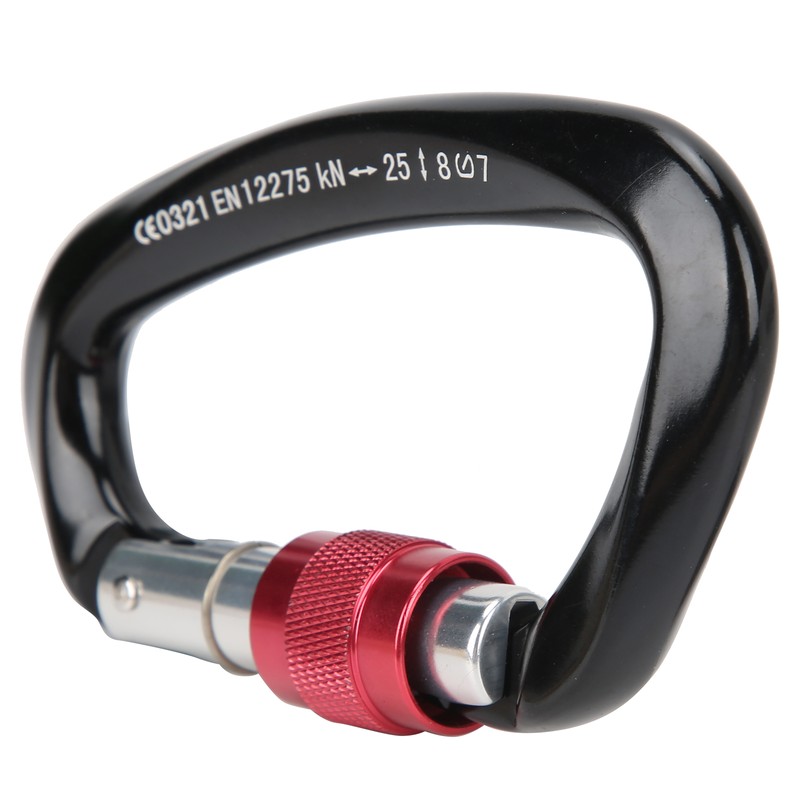 Mountaineering D Locking Carabiner Clips Alloy Heavy Duty Carabiner for