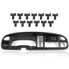 GRAND ORANGE Dash Board Bezel Cover Instrument W/Vents Compatible with 1998-2001 Dodge Ram 1500 /Fit 1998-2002 Dodge Ram 2500,3500 2-1/2 Inch Lip Black Dashboard Part Bezel 5GK51DX9AA