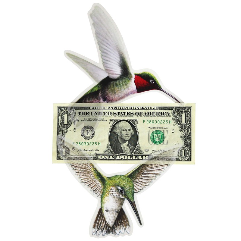 Iconikal 24-Count Large 6-inch Static Cling Window Decorations, Hummingbirds Flying