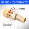 Brass Pipe Adapter - 5/8" SAE Female to 3/4" SAE