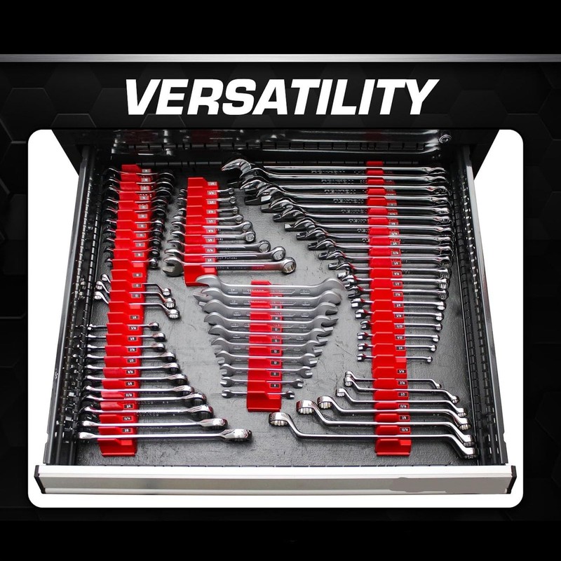 TICFOX Compact ABS Magnetic Modular Wrench Organizer Holder, Wrench Rack