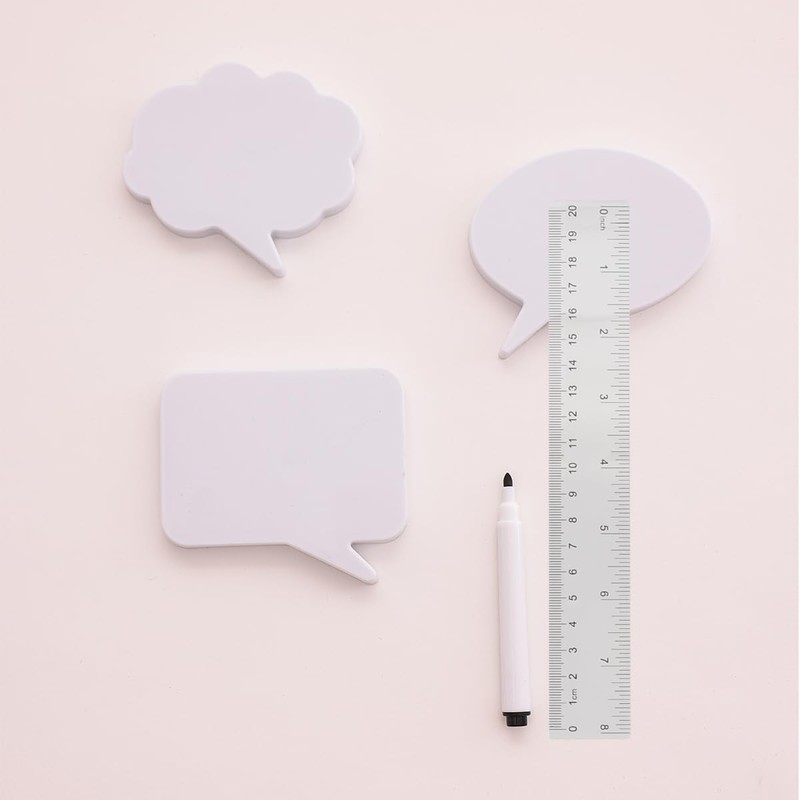 3Pcs Plastic Ruler Set, GLADFRESIT Transparent Straight Ruler Shatterproof Ruler