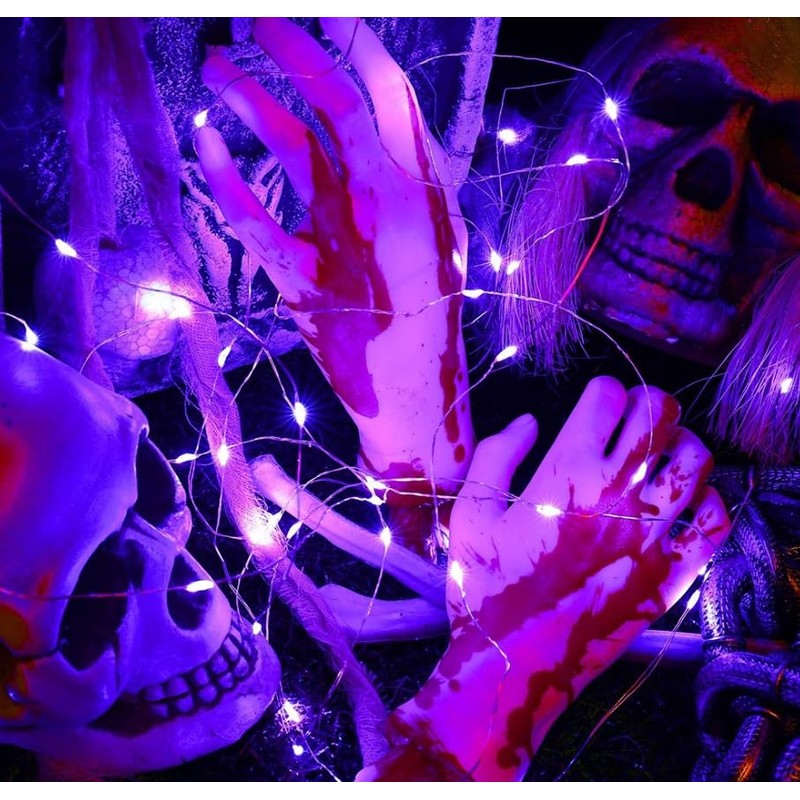 Volunx USB Purple Fairy Lights 2/5/10m Copper USB Plug in,