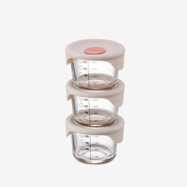 Lock&amp;Lock Little Rub Baby Food Round Container 230ml set of 3 / 락앤락 리틀럽 바로한끼 이유식 원형용기 230ml 3개세트