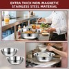 TREEHAC 10 Pcs Stainless Steel Mixing Bowls Metal Mixing Bowls