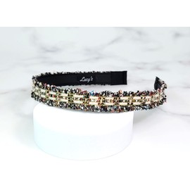 Burnaby tweed woven yarn wide hairband / 버나비 트위드 엮은 실 와이드 헤어밴드