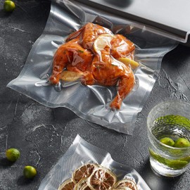 Heavy Duty Vacuum Sealer Bags For Food, 100 Quart 8" x 12" Food Saver Bag for FoodSaver, Seal a Meal, Geryon Vacuum Machine, Commercial Grade, BPA Free Vacuum Seal Bag Perfect for Sous Vide