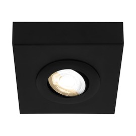 BRILONER LED Ceiling Light with Adjustable Light Colour, LED Ceiling Light Swivelling Lamp, Under-Unit Light, Kitchen, Living Room Lamp, Surface Mounted Light, Black, Pack of 1