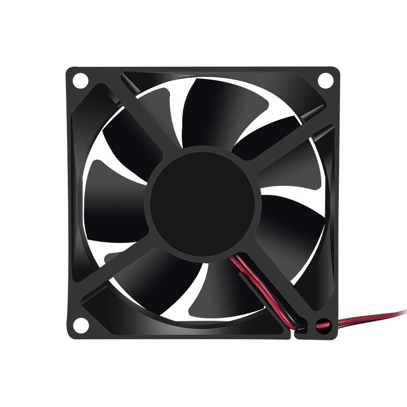 2Pcs 5V 3.14in 0.98in 80mm x 80mm x 25mm DC