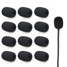 12 Pcs Headset Microphone Covers Foam, Microphone Foam Cover, Microphone Protector, Handheld Mic Foam Windshield, 30X22X8MM