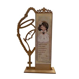 10 retablos centro de mesa comunión confirmación niño o niña (beige frente)