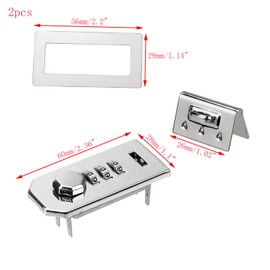 Mewutal 2pcs Vintage Journal Locks with 3 Digital Combination Password Locks Silver Leather Diary Locks Notebook Password Locks for Memo Books Diary (Silver)