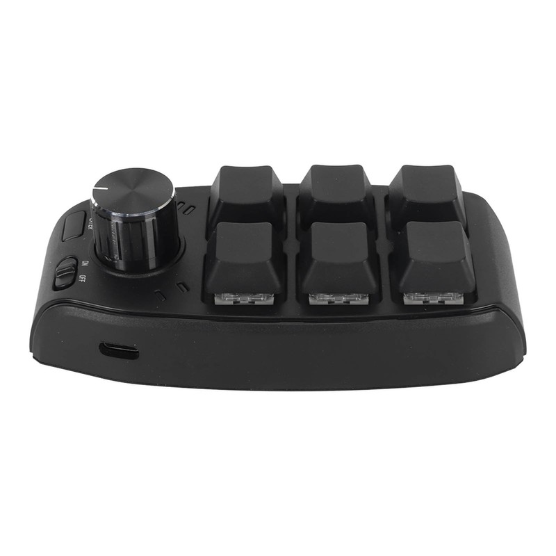 Mini Keypad 6 Keys 1 Knob Red Switch Mechanical Plug