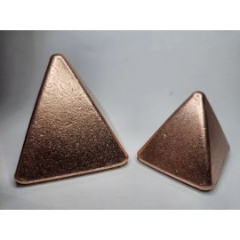 PYRAMID Solid Copper Pyramid - 1.675 inches -Brushed Finish